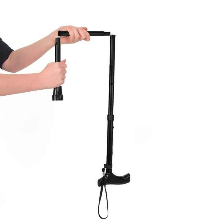 Hopfällbar gångstav