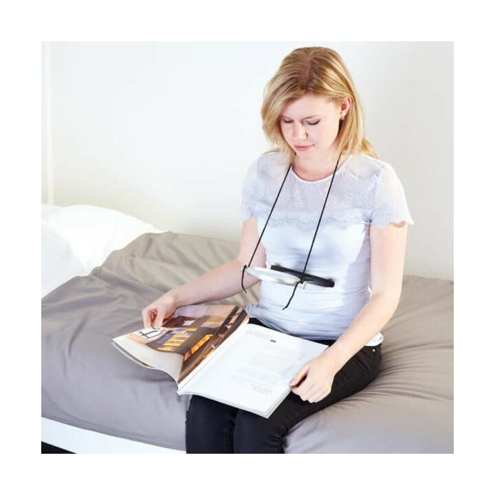 Större glasögon för läsning - handsfree