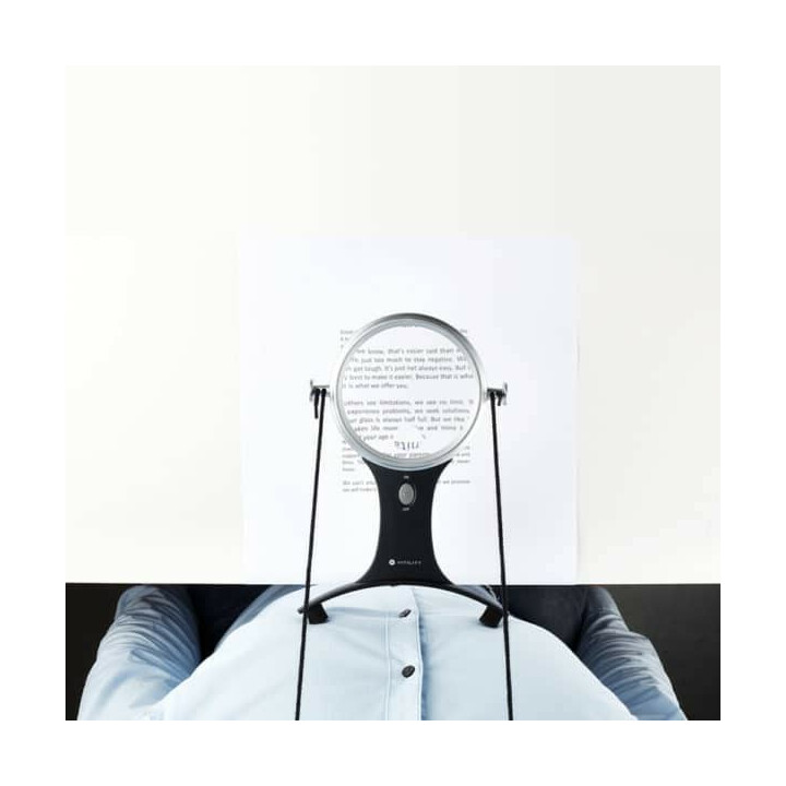 Större glasögon för läsning - handsfree