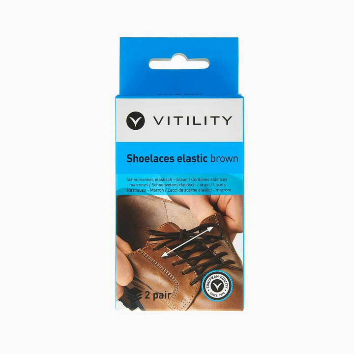 Flexibla skosnören - bruna 60 cm