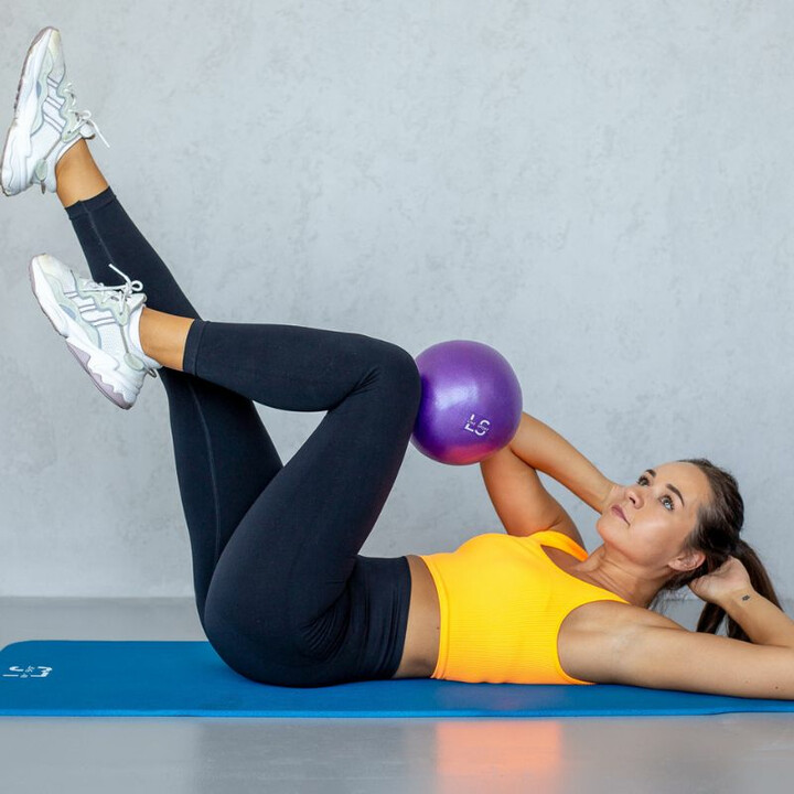 Line Sport jumppapallo 22 cm harmaa violetti pumpulla