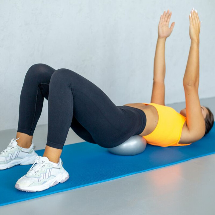 Line Sport jumppapallo 22 cm harmaa violetti pumpulla