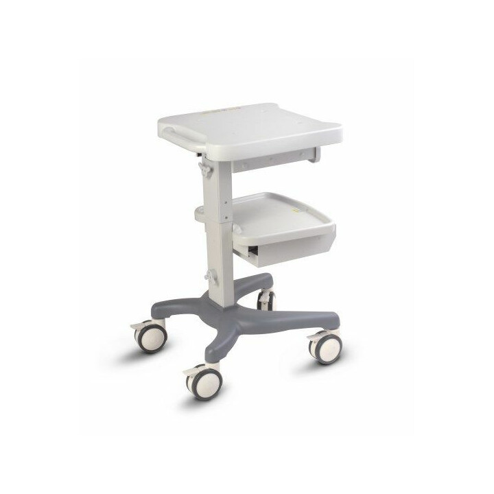 Liikuteltava terveydenhuollon työvaunu ABS-muovista kahdella tasolla ja vetolaatikolla