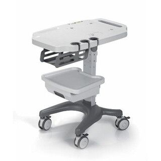 Lääketieteellinen EKG- ja ultraäänilaitekärry kahdella tasolla ABS-muovista