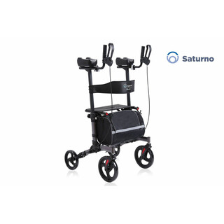 Tukeva alumiininen rollaattori istuimella ja selkänojalla jokapäiväiseen käyttöön