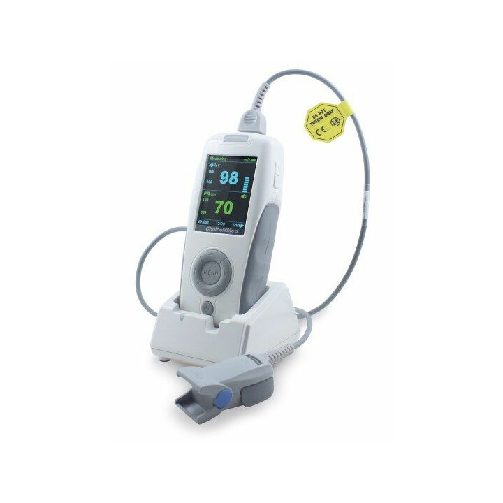 Ammattilaistason pulssioksimetri värinäytöllä ja hälytyksillä kotiin ja sairaalaan