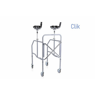 Säädettävä taitettava teräksinen kävelytuki kyynärvarsituella