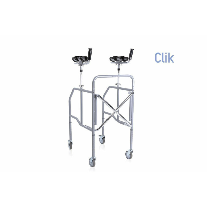 Säädettävä taitettava teräksinen kävelytuki kyynärvarsituella