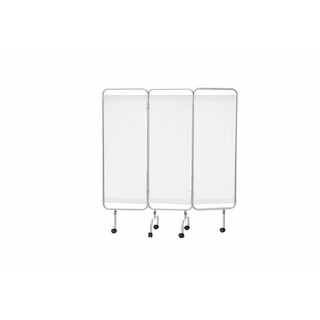 Kolmipaneelinen alumiininen sairaalaseinä pyörillä ja paloturvallisilla verhoilla