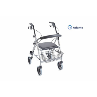 Kevyt alumiininen rollaattori taitettavalla istuimella ja heijastimilla