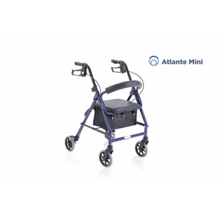 Kompakti taittuva alumiininen rollaattori pehmustetulla istuimella ja säädettävällä korkeudella