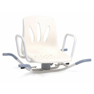 Kääntyvä kylpytuoli valkoinen teräsrunko turvalliseen peseytymiseen 120 kg