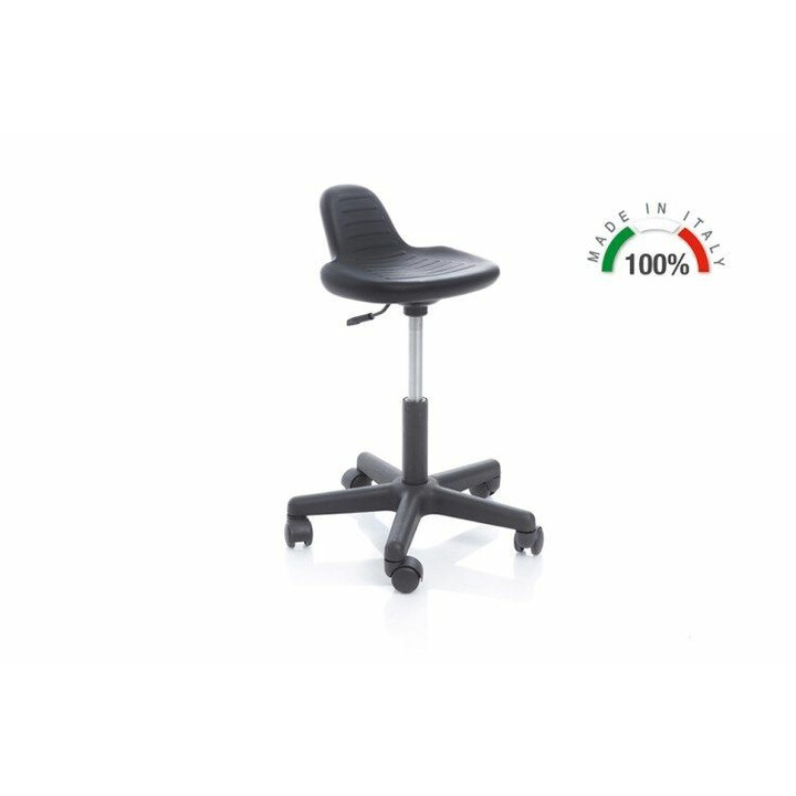 Pyörivä selkänojallinen jakkara säädettävällä korkeudella 150kg kantavuus