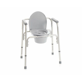 Monitoiminen wc- ja suihkutuoli säädettävällä korkeudella 130kg