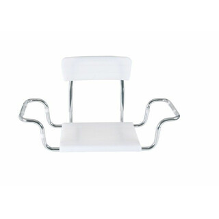 Säädettävä kylpytuoli kromatulla teräsrungolla ja selkänojalla