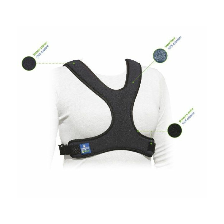 Anatominen perhosen muotoinen rintakehän tukivyö pyörätuoliin