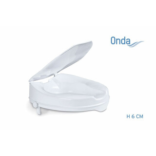 Korotettu wc-istuin sivutuilla 6 cm liikuntarajoitteisille ja ikääntyneille