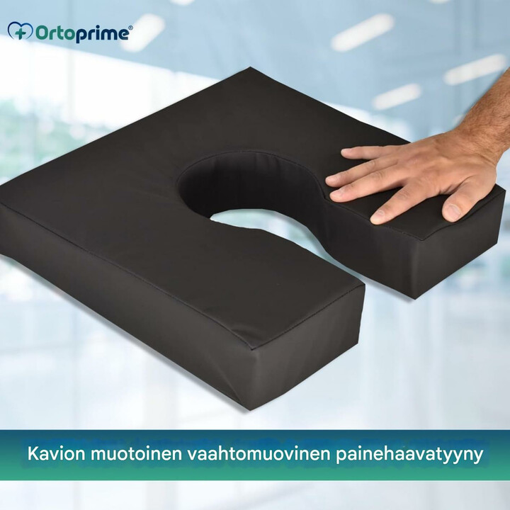 Tryckavlastande rullstolskudde ergonomisk hästskoform med skum