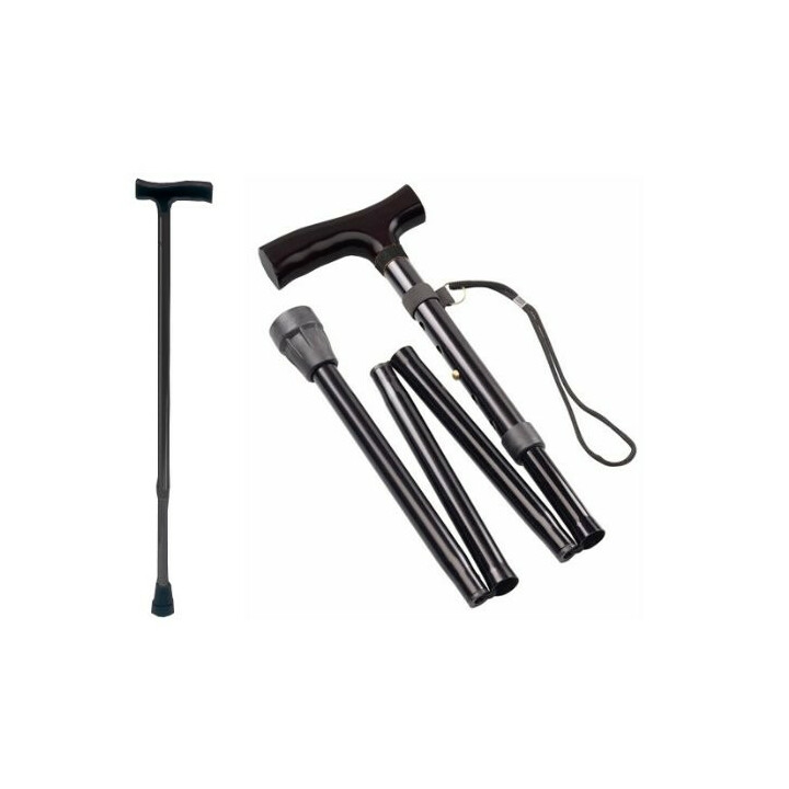 Hopfällbar gångstav