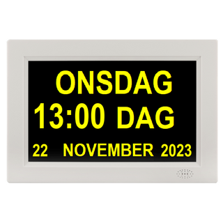 Tydlig tidsvisning med redigerbara texter