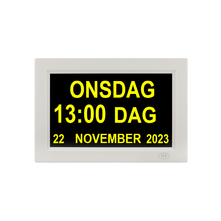 Tydlig tidsvisning med redigerbara texter