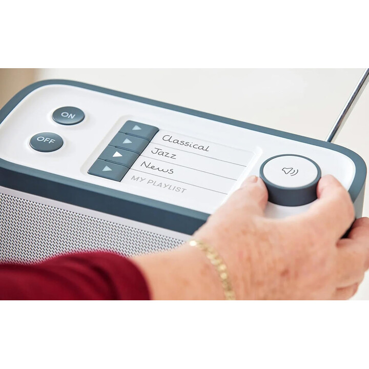 Lättanvänd DAB FM-radio och USB-musikspelare för seniorer