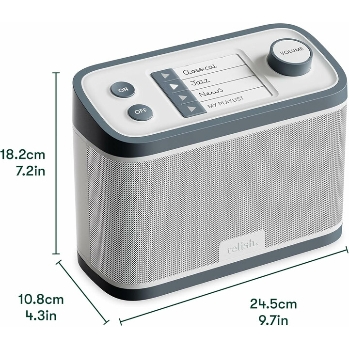 Lättanvänd DAB FM-radio och USB-musikspelare för seniorer