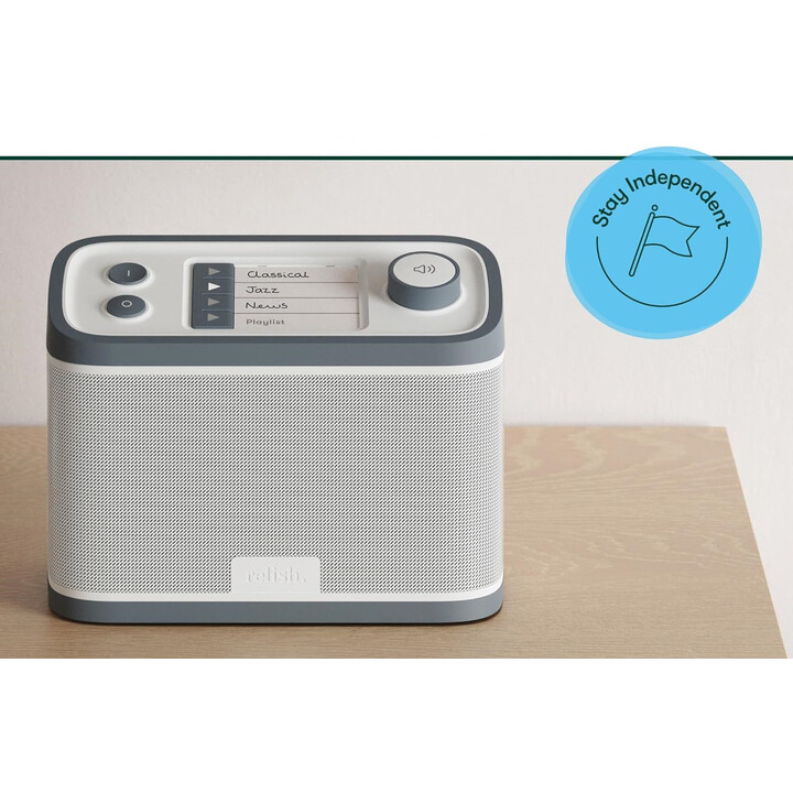 Lättanvänd DAB FM-radio och USB-musikspelare för seniorer