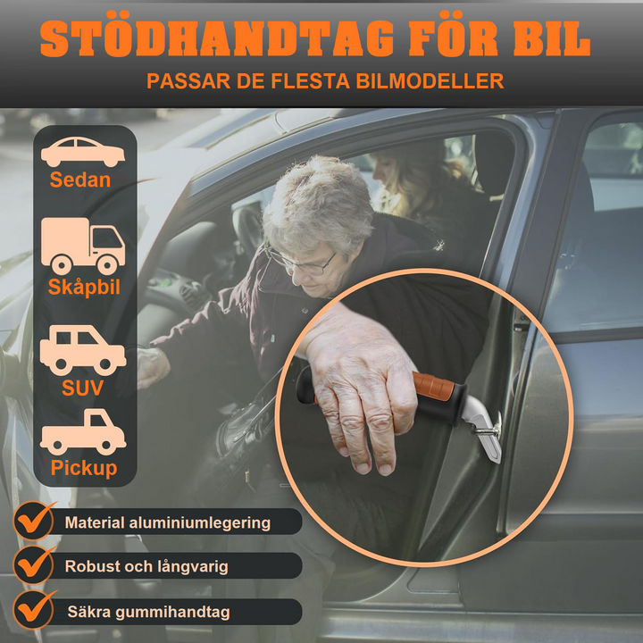 Bilhandtag stödkrok för enkel och säker in och urstigning
