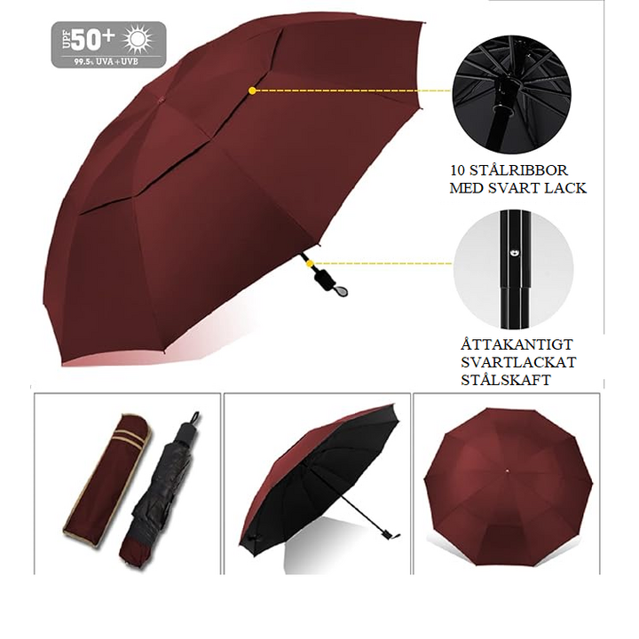 Fästbar, lätt rullstols- och rollatorsolparaply för skydd mot sol, regn och snö