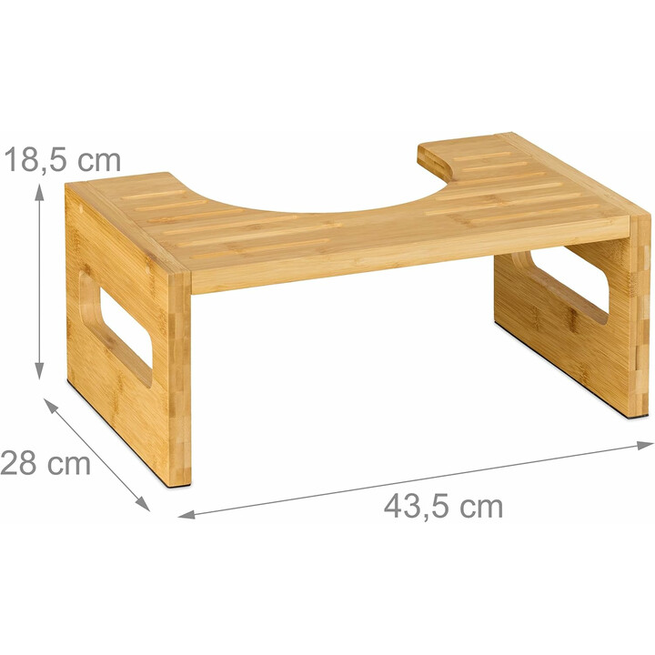 Toalettpall av bambu för naturlig huksittande ställning