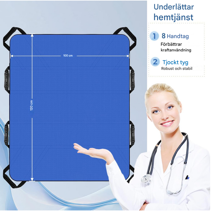 Hållbar flyttduk från säng 8 handtag tvättbar och halkfri