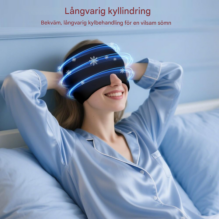 Gelband för huvudvärk med kall- och värmeterapi