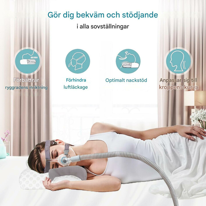 CPAP-kudde som passar med maskin för sömnapné