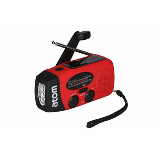 Nödradio med ljus och flera strömalternativ