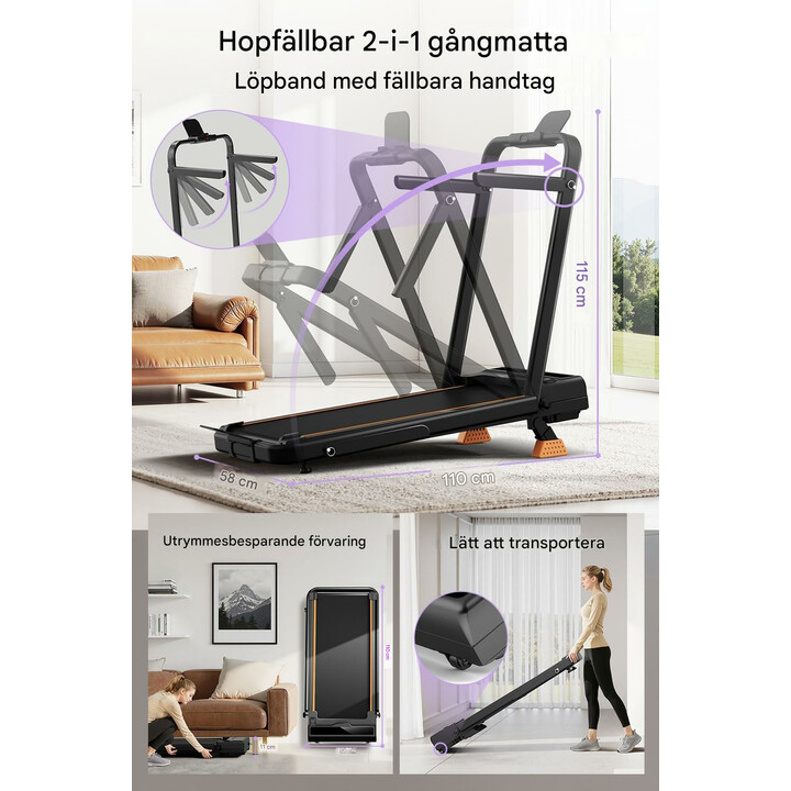Gångmatta för hem och kontor med fjärrkontroll