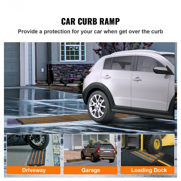 Kumiramppi 3 kpl C03, reunaluiska ajotielle, nousu 6,5 cm, kantavuus 15 t