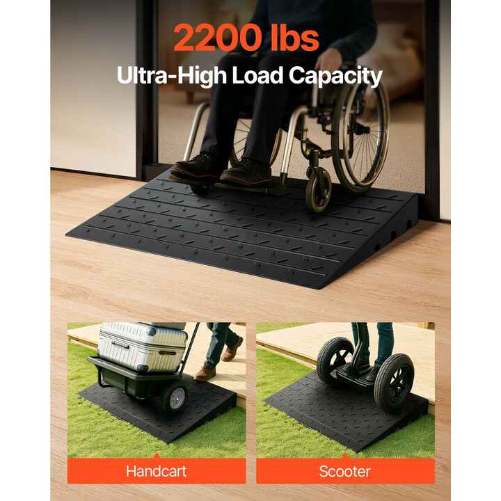 Kuminen kynnyssilta 10 cm ovikynnysramppi 3 kaapelikanavaa 1000 kg musta