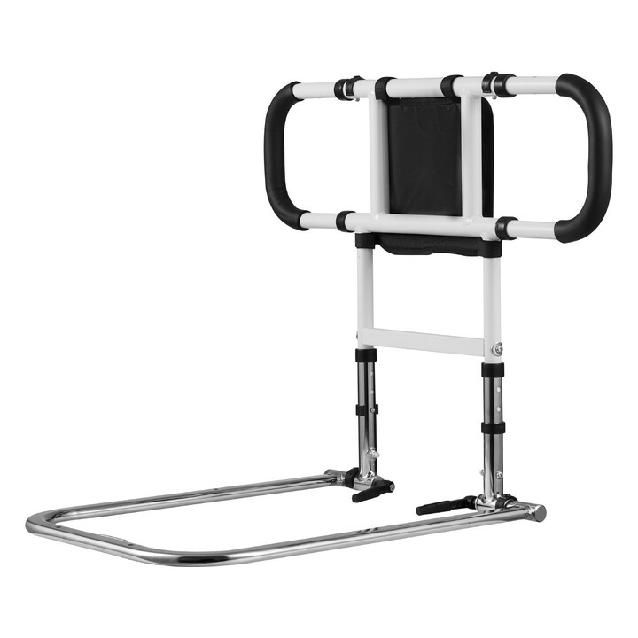 Sängynlaita ikääntyneille, taittuva ja jatkettava turvalaita, säädettävä hiiliterästä, PU-kahva, kantavuus 136 kg