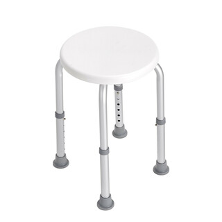 Justerbar duschstol 6 stegs höjd 355 480 mm glidsäkra fötter 136 kg kapacitet