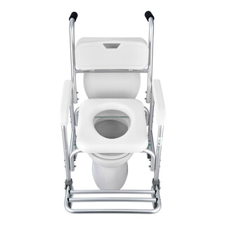 4 i 1 wc stol med hjul rullstol upphöjt wc sittplats och duschstol max 159 kg modell FBL760637