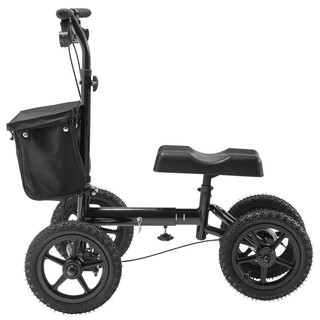 hopfällbar knä scooter HFK 9277KD aluminium justerbar luftdäck 30 5 cm max 160 kg svart