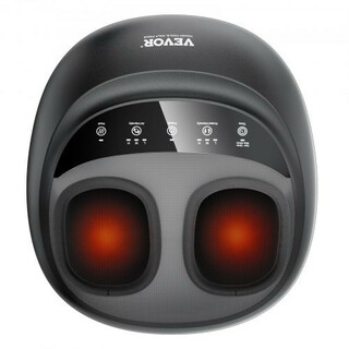 Elektrisk fotmassagemaskin med uppvärmning shiatsu rullande och kompression timer 15 30 min MD 50230A