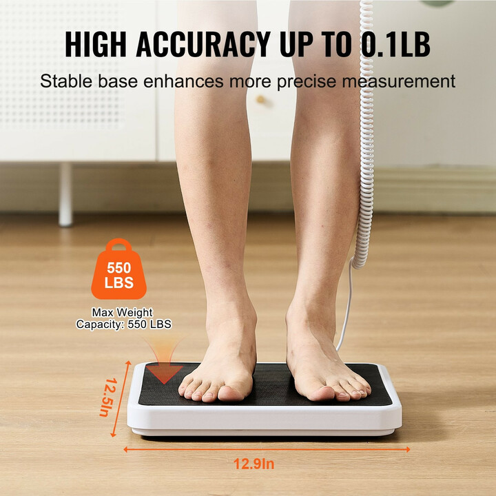 Ammattitason digitaalinen lääkärivaaka SF-891, max 250 kg, kg/lb, hold- ja tare-toiminnot, liukumaton alusta, ruostumaton teräs