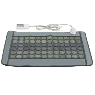 Fjärrinfraröd värmedyna med 48 jade och 24 turmalinstenar för ryggsmärta 805 x 560 mm PU läder