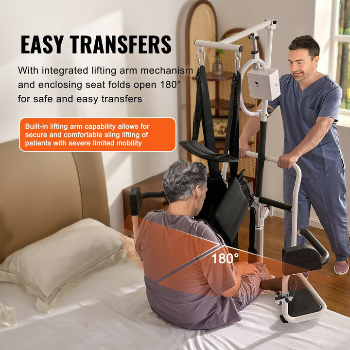 Sähköinen siirto- ja nostotuoli XFL-QX-YW03, 5-in-1 suihku- ja wc-tuoli, siirtopyörätuoli, nostovyö, 220 lbs kantavuus