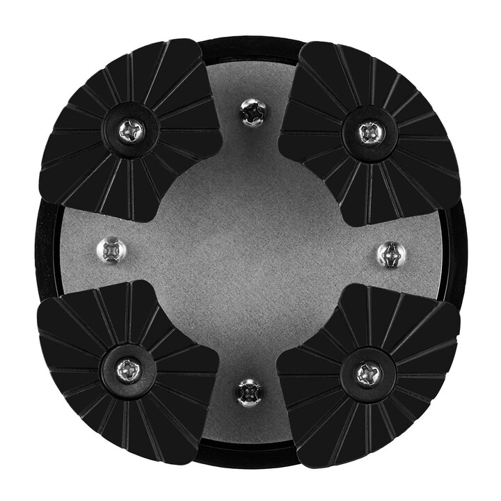 Vikbar promenadstav med 4 grenad svängbar fot justerbar höjd 770 940 mm violett aluminium bärkapacitet 113 kg