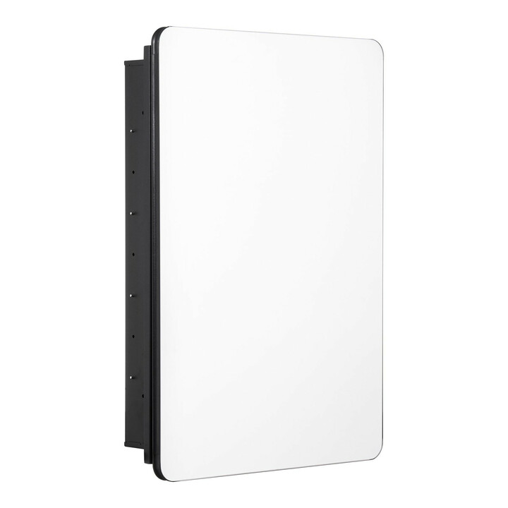 Lääkekaappi peiliovella kylpyhuoneeseen 4 säädettävää lasihyllyä 508 x 126 x 762 mm ML20×30-1