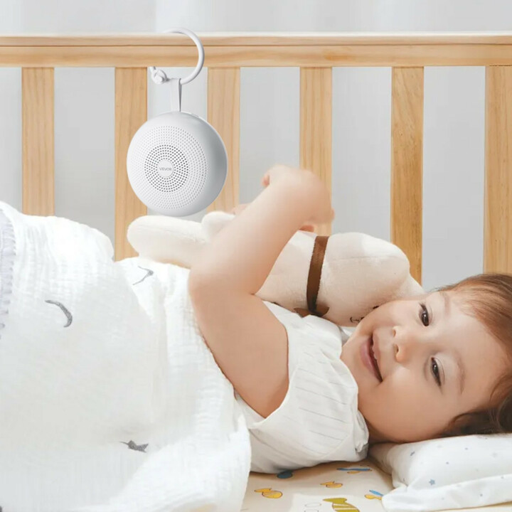 Valkoinen kohina -äänikone CS11, 30 rauhoittavaa ääntä, ajastin, rengasvalo, langaton, vauvoille ja aikuisille
