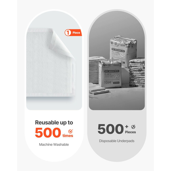 Kertakäyttöiset inkontinenssialusliinat 533,5 x 914,5 mm, 5-kerrosrakenne, vuode- ja tuolisuoja, 48 kpl